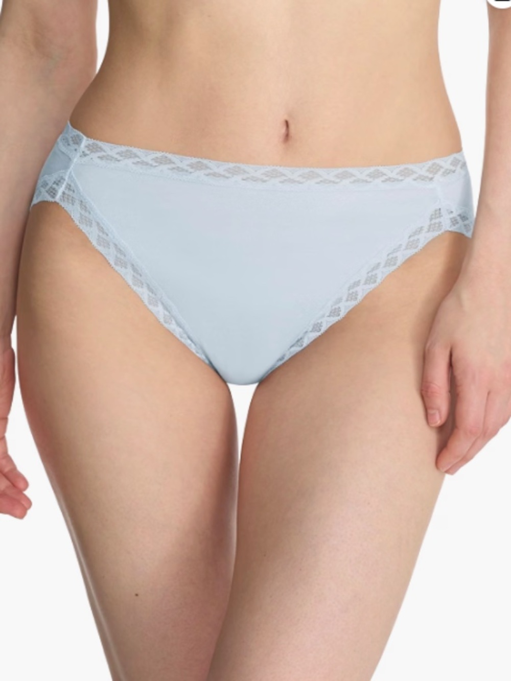 Natori Women's Bliss French Cut Cotton Underwear Blue Size L 7796
